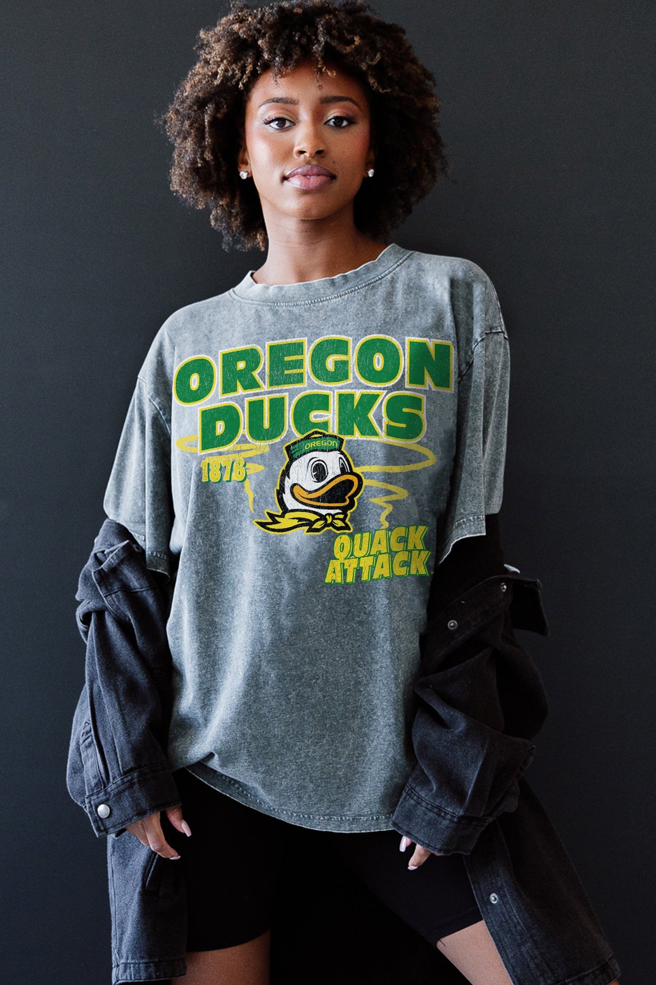 OREGON DUCKS KEEP THE LEAD OVERSIZED CREWNECK TEE