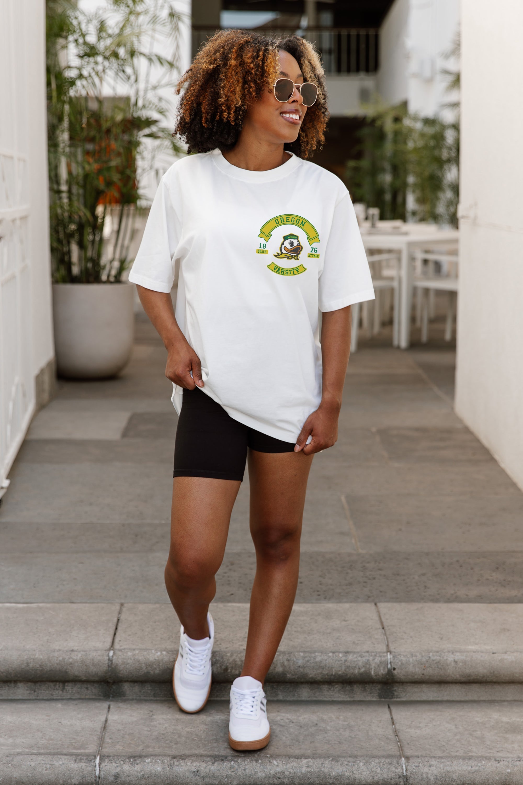 OREGON DUCKS OUT OF BOUNDS OVERSIZED CREWNECK TEE