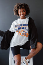 PEPPERDINE WAVES IN THE LEAD OVERSIZED CREWNECK TEE