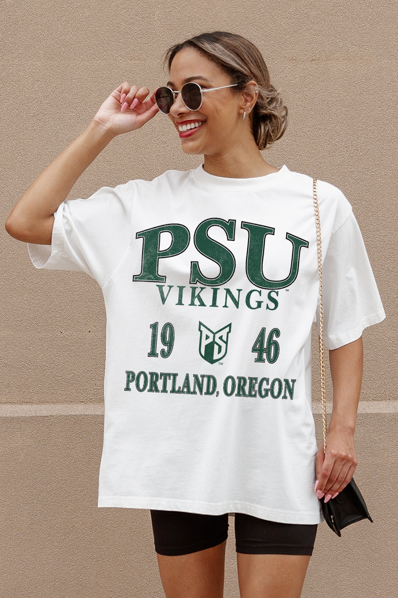 PORTLAND STATE VIKINGS UNITY OVERSIZED CREWNECK TEE