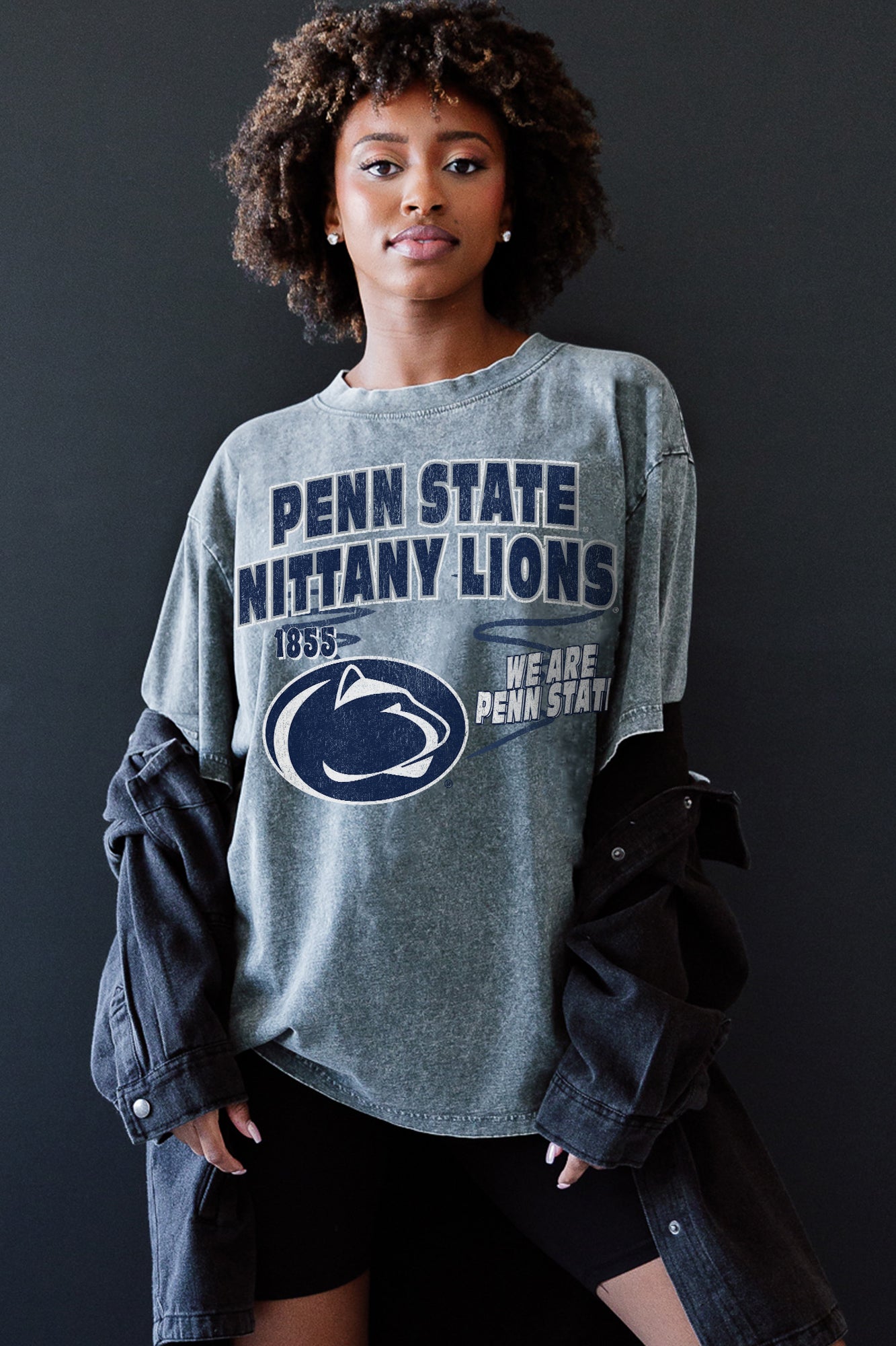 PENN STATE NITTANY LIONS KEEP THE LEAD OVERSIZED CREWNECK TEE