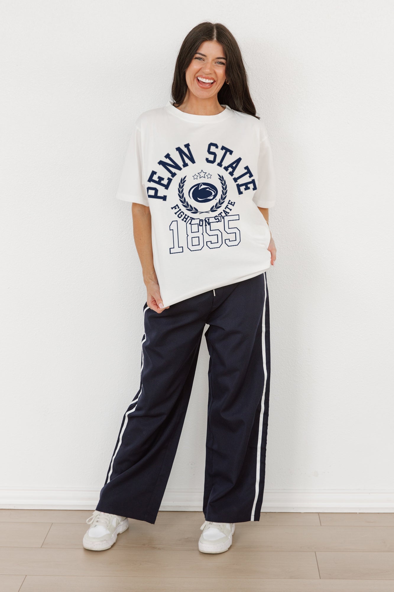 PENN STATE NITTANY LIONS GO FOR TWO OVERSIZED CREWNECK TEE BY MADI PREWETT TROUTT