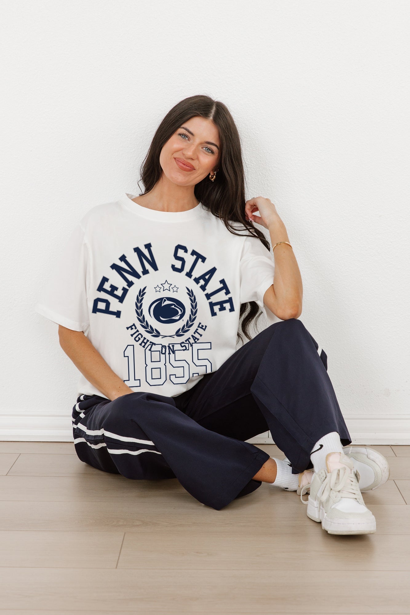 PENN STATE NITTANY LIONS GO FOR TWO OVERSIZED CREWNECK TEE BY MADI PREWETT TROUTT