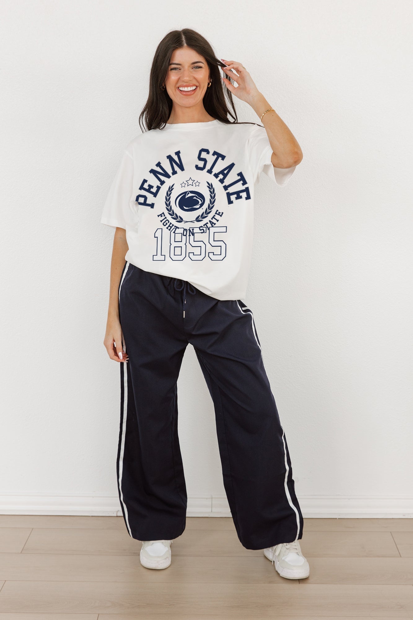 PENN STATE NITTANY LIONS GO FOR TWO OVERSIZED CREWNECK TEE BY MADI PREWETT TROUTT