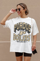 PURDUE BOILERMAKERS SHAKEDOWN OVERSIZED CREWNECK TEE