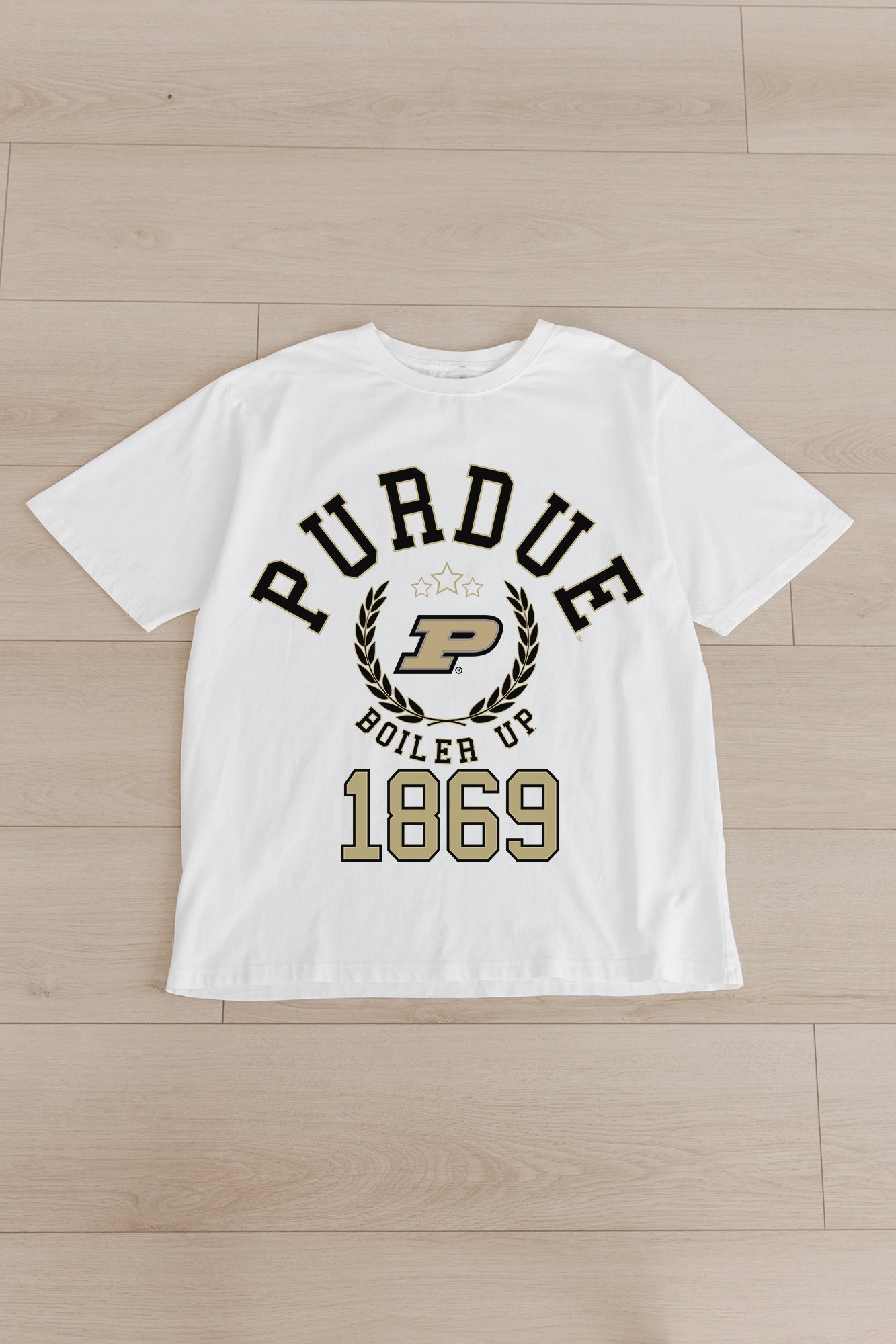 PURDUE BOILERMAKERS GO FOR TWO OVERSIZED CREWNECK TEE BY MADI PREWETT TROUTT