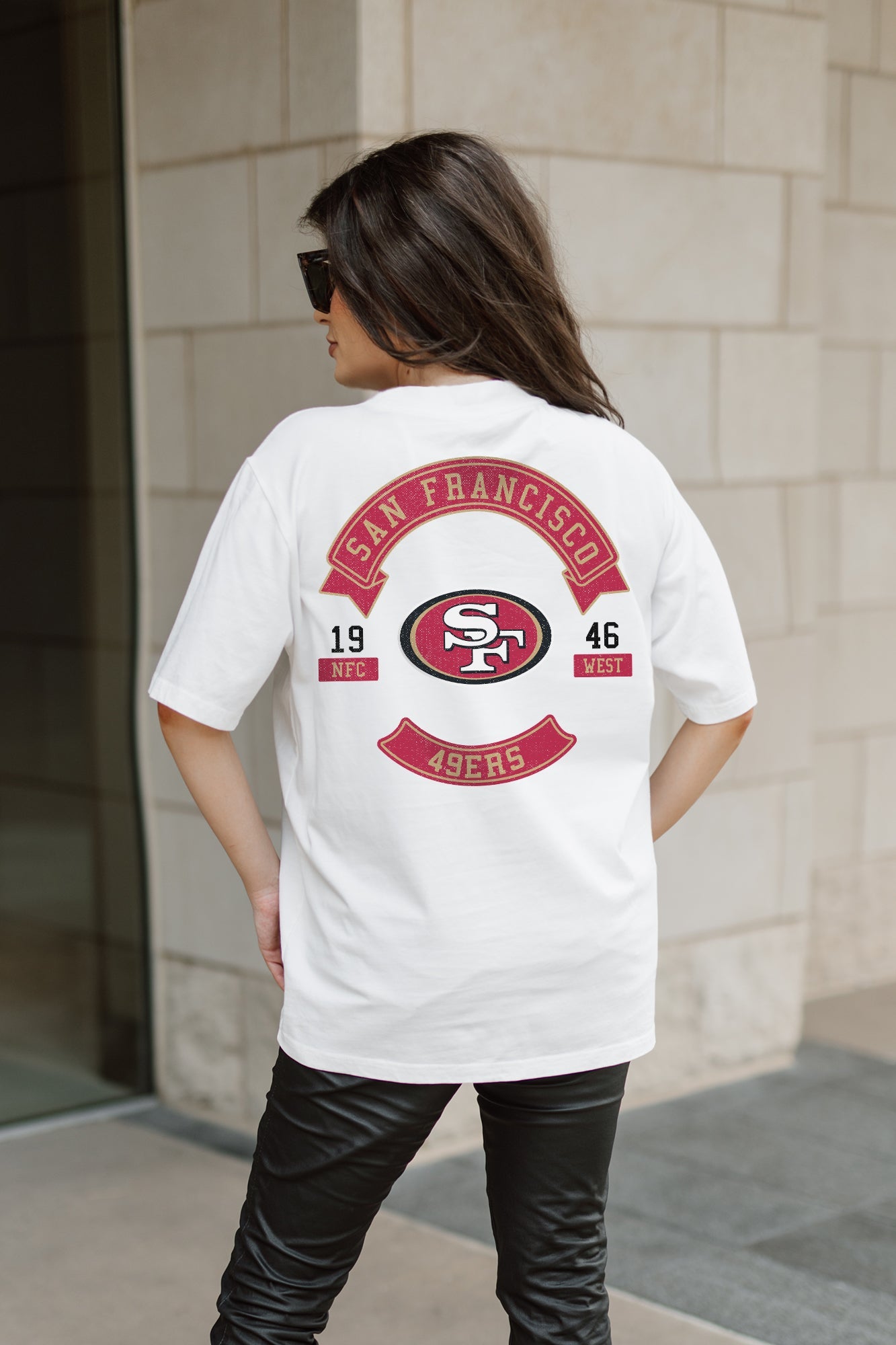 SAN FRANCISCO 49ERS OUT OF BOUNDS OVERSIZED CREWNECK TEE