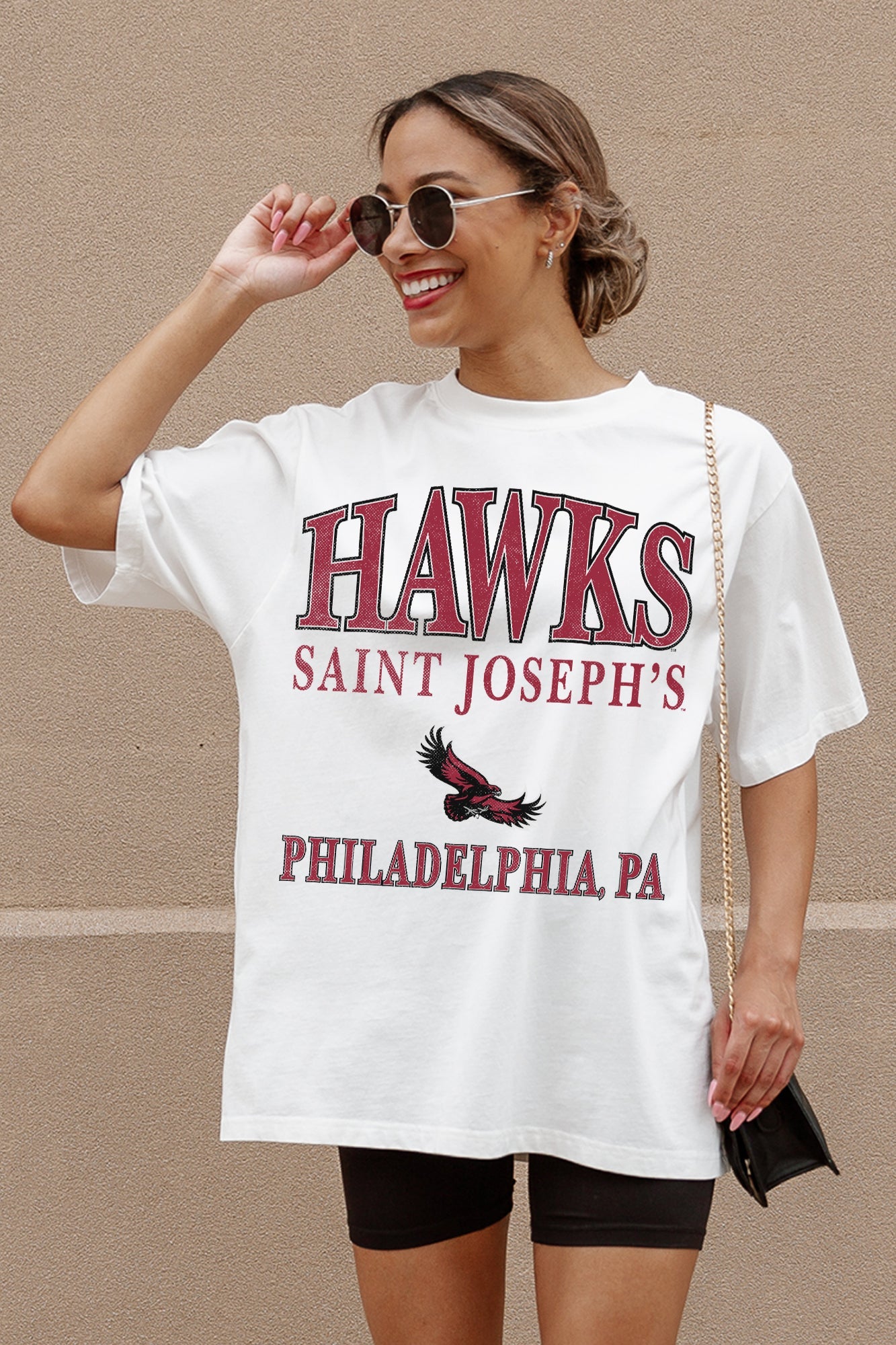 SAINT JOSEPH'S HAWKS UNITY OVERSIZED CREWNECK TEE