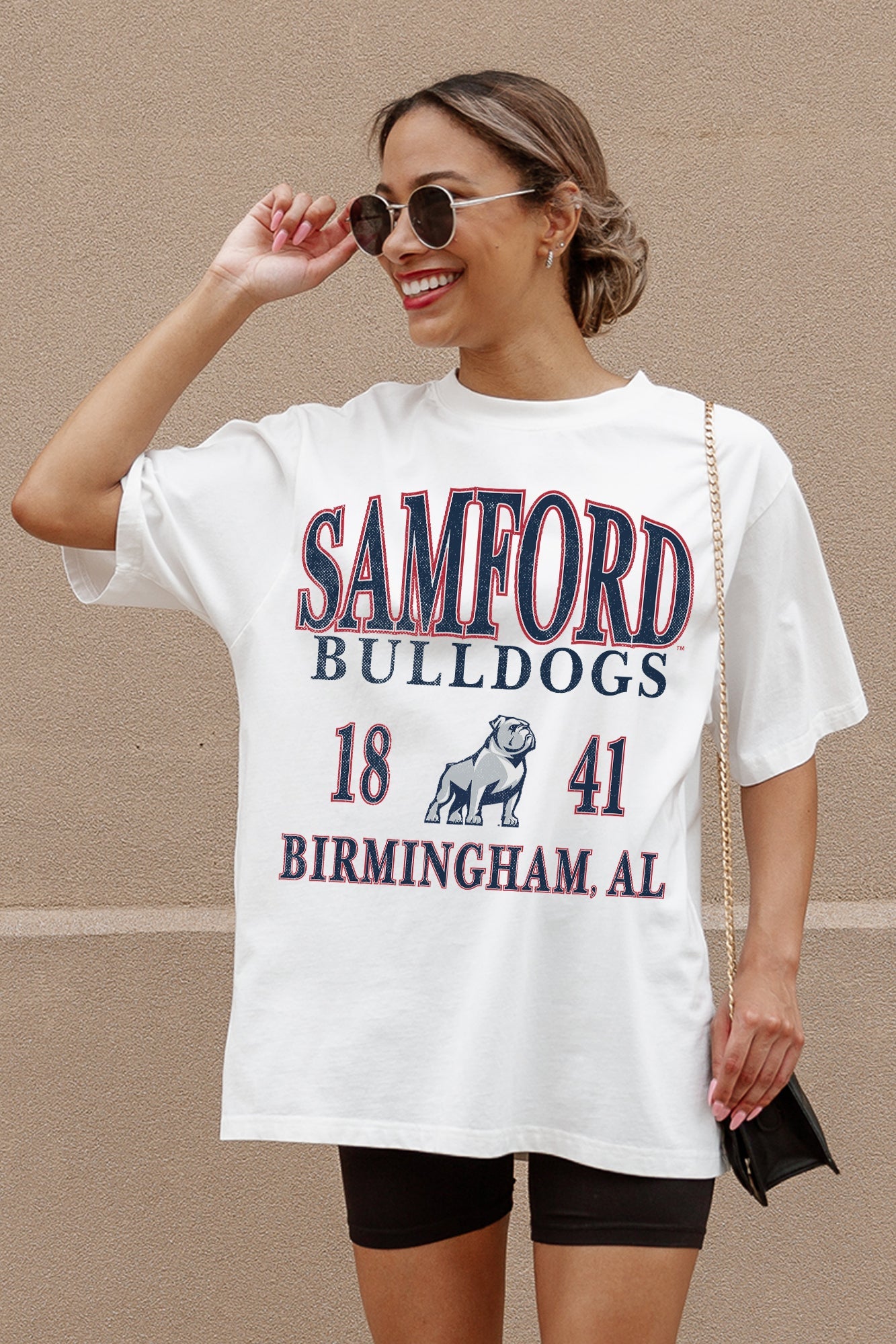 SAMFORD BULLDOGS UNITY OVERSIZED CREWNECK TEE