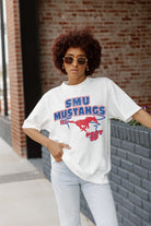 SMU MUSTANGS IN THE LEAD OVERSIZED CREWNECK TEE