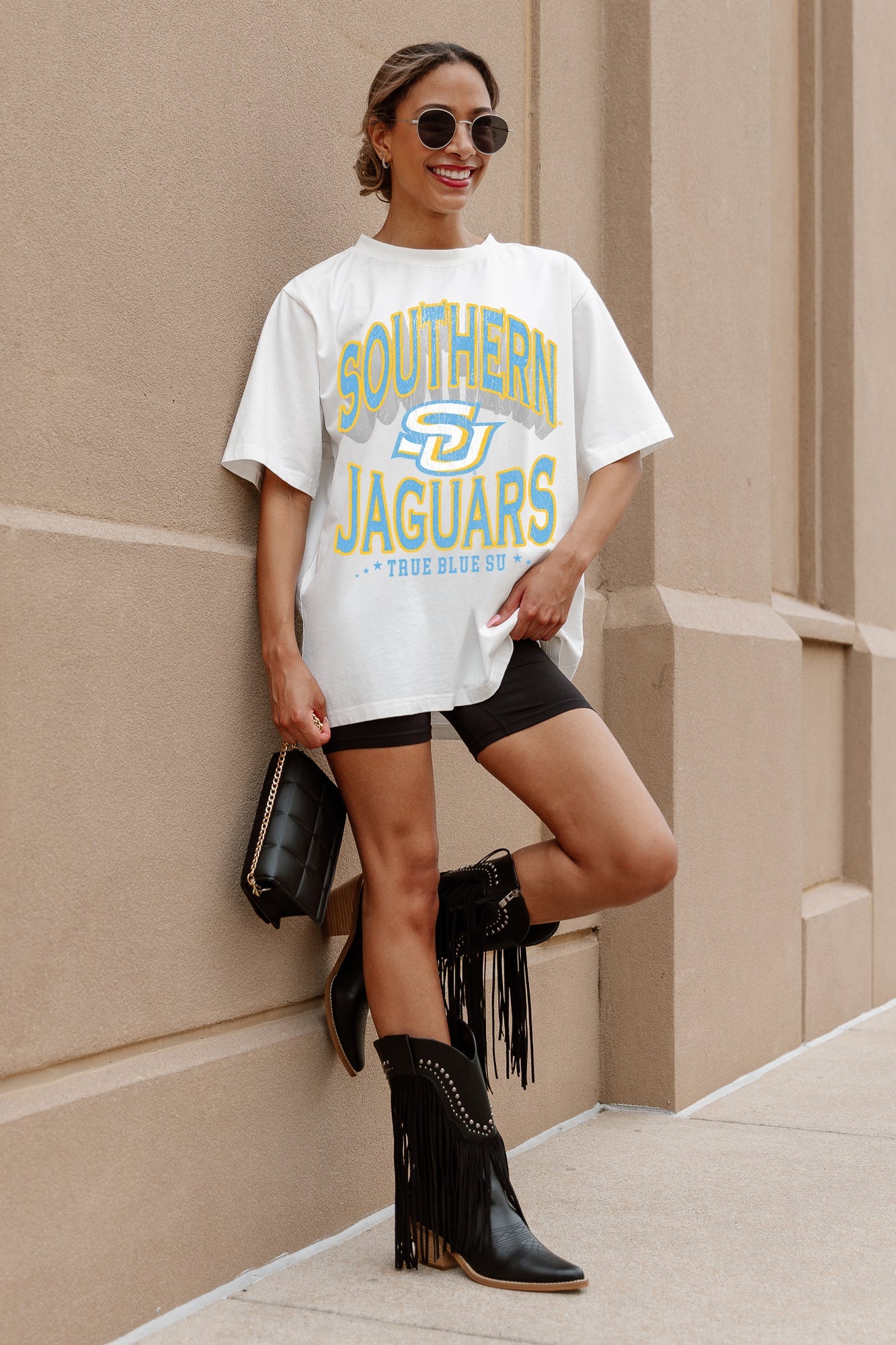 SOUTHERN JAGUARS SHAKEDOWN OVERSIZED CREWNECK TEE