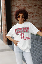 STANFORD CARDINAL IN THE LEAD OVERSIZED CREWNECK TEE