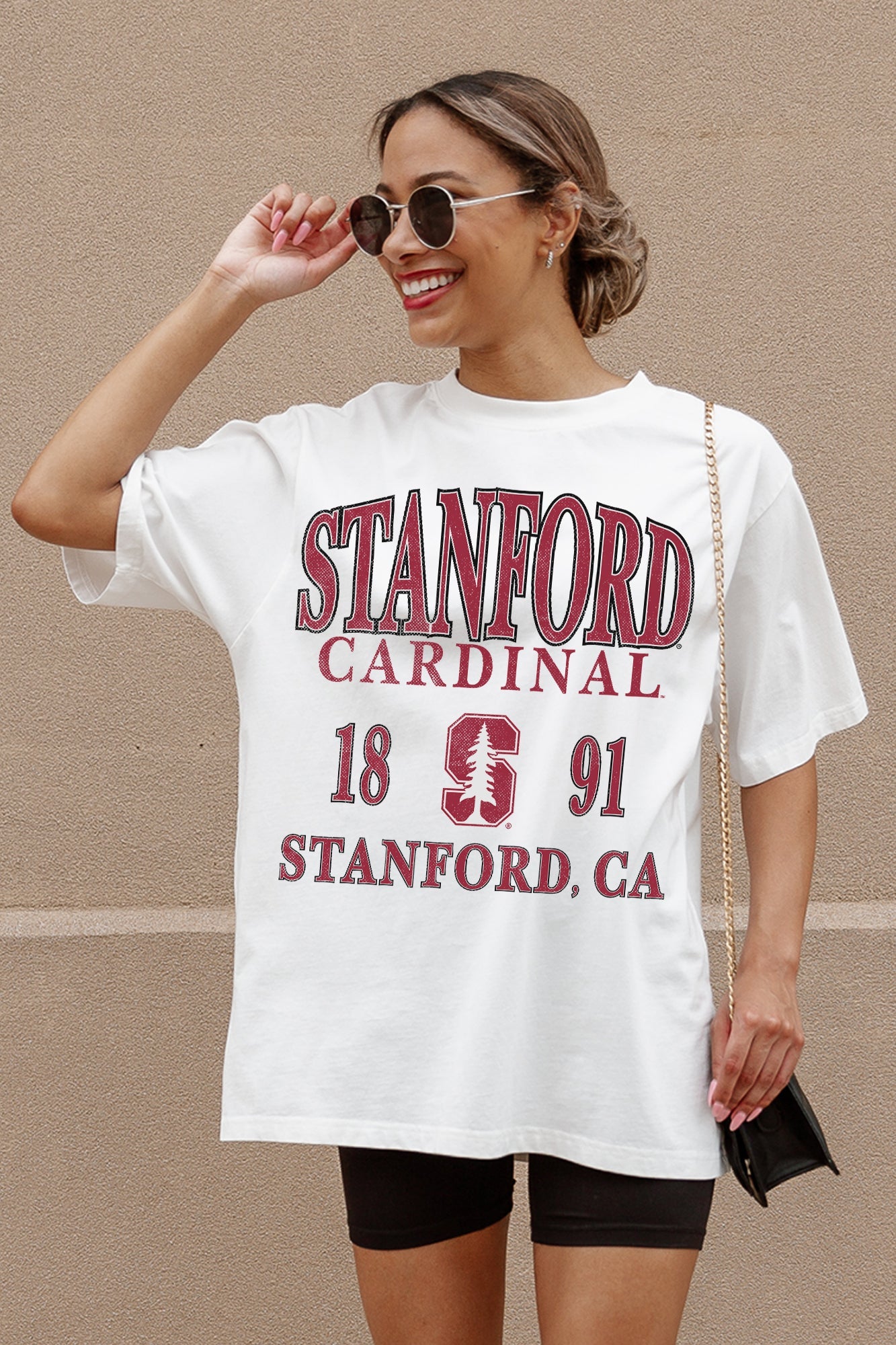 STANFORD CARDINAL UNITY OVERSIZED CREWNECK TEE