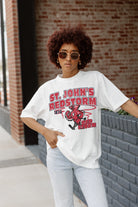 ST. JOHN'S RED STORM IN THE LEAD OVERSIZED CREWNECK TEE