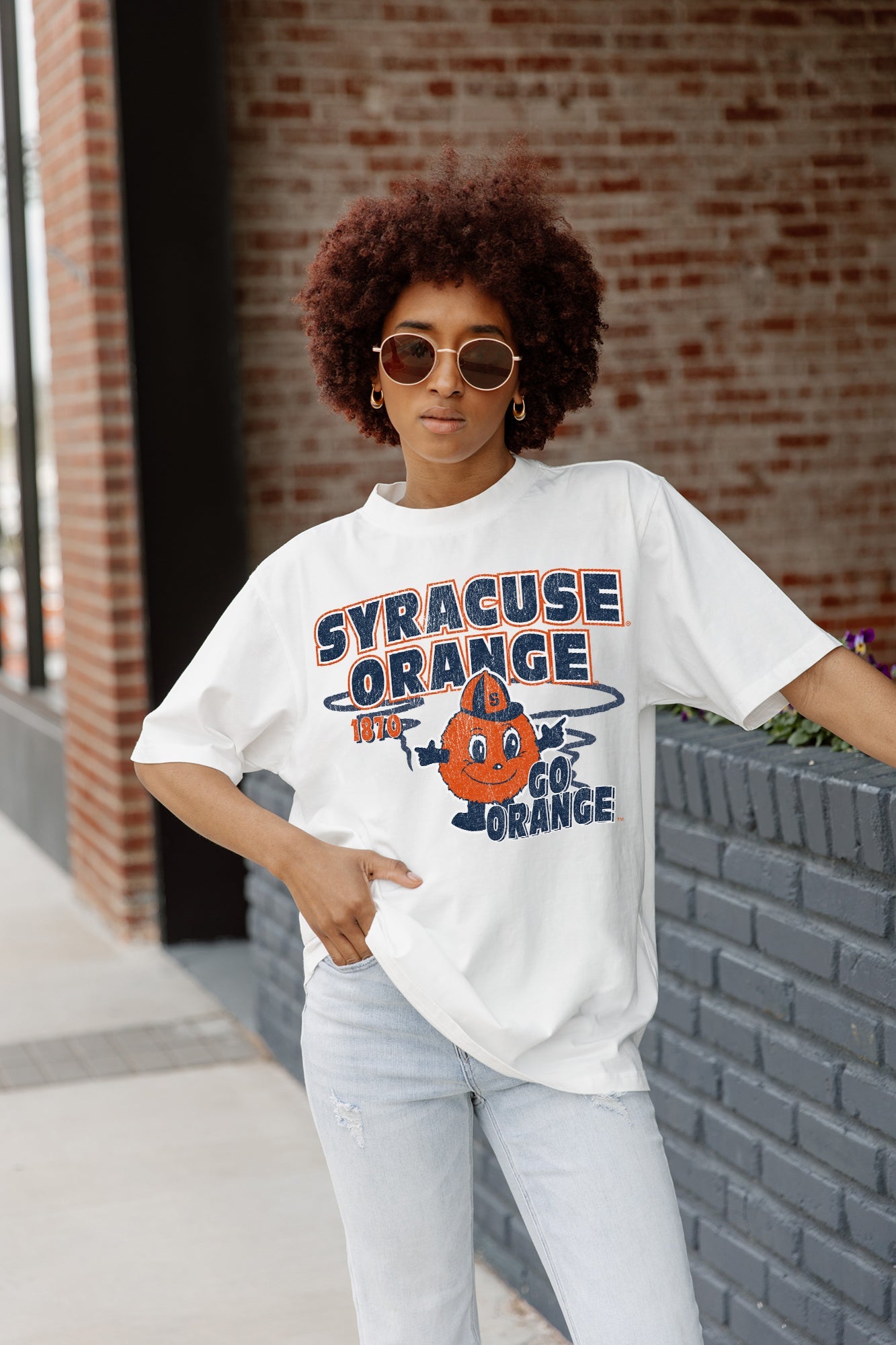 SYRACUSE ORANGE IN THE LEAD OVERSIZED CREWNECK TEE