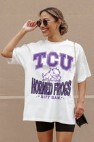 TCU HORNED FROGS SHAKEDOWN OVERSIZED CREWNECK TEE