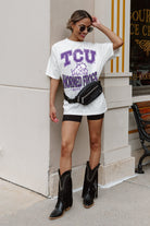 TCU HORNED FROGS SHAKEDOWN OVERSIZED CREWNECK TEE