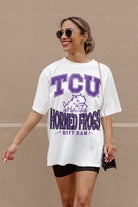 TCU HORNED FROGS SHAKEDOWN OVERSIZED CREWNECK TEE