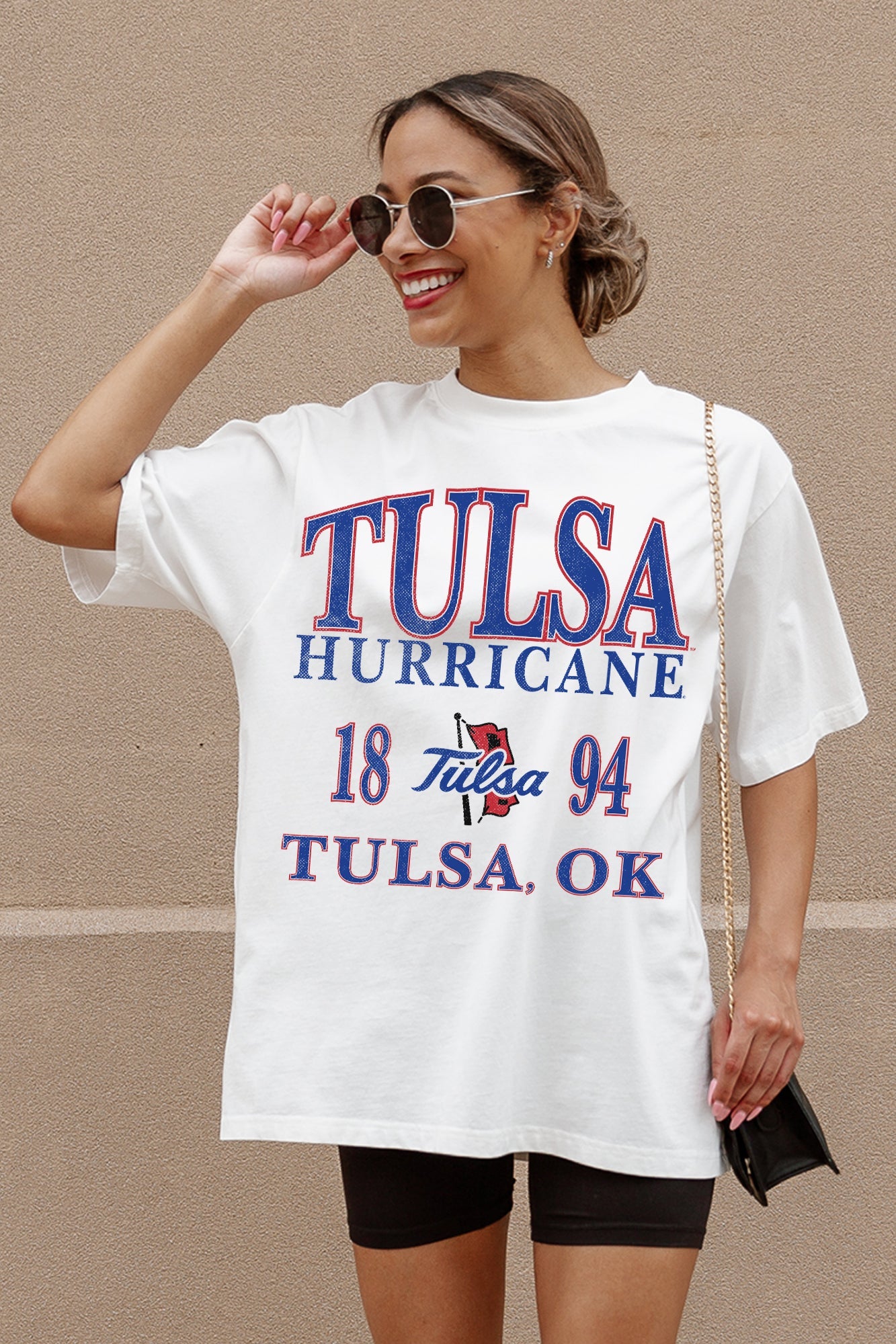 TULSA GOLDEN HURRICANE UNITY OVERSIZED CREWNECK TEE