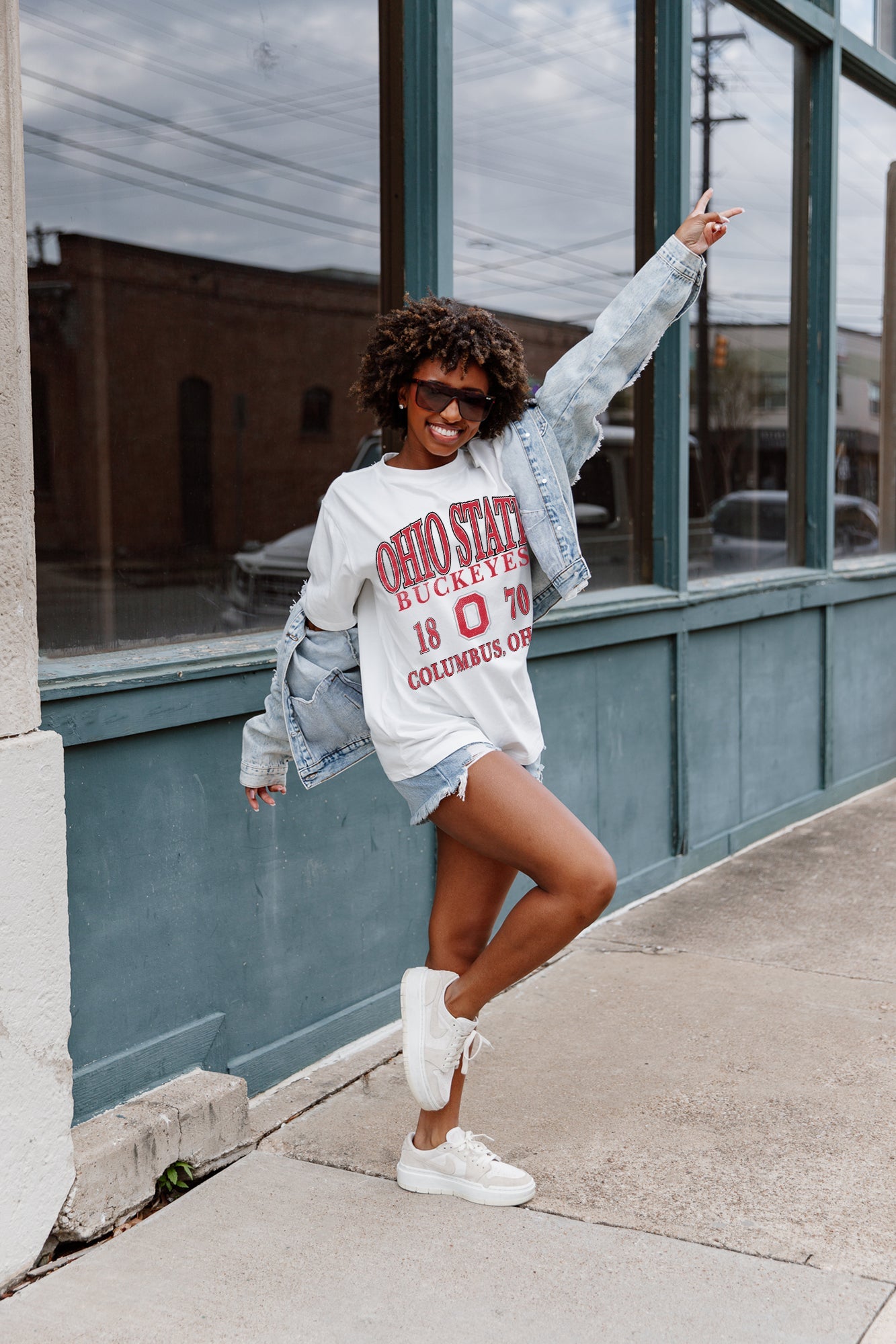 OHIO STATE BUCKEYES UNITY OVERSIZED CREWNECK TEE