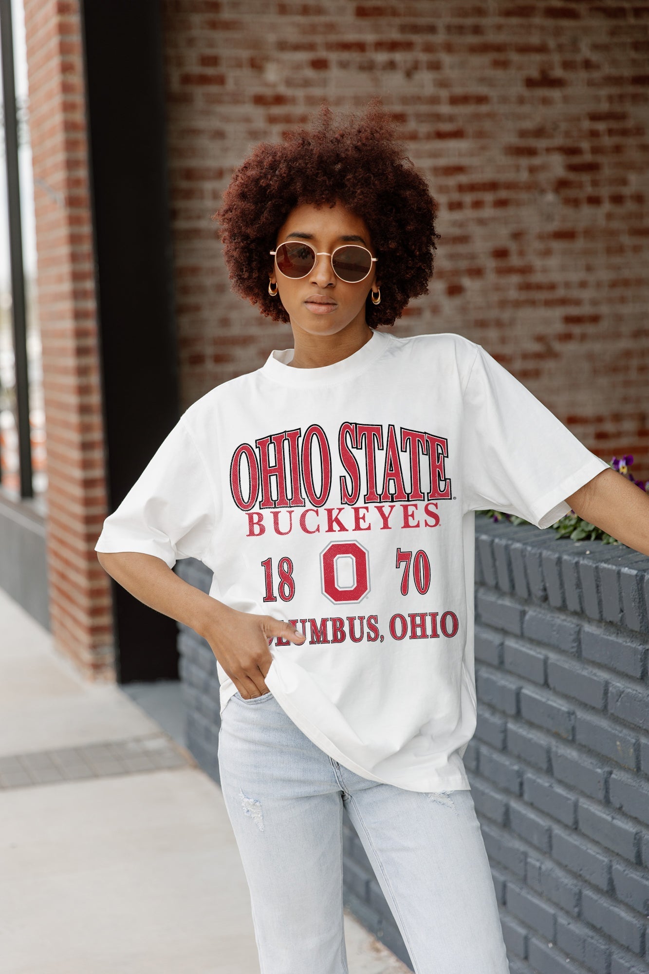 OHIO STATE BUCKEYES UNITY OVERSIZED CREWNECK TEE