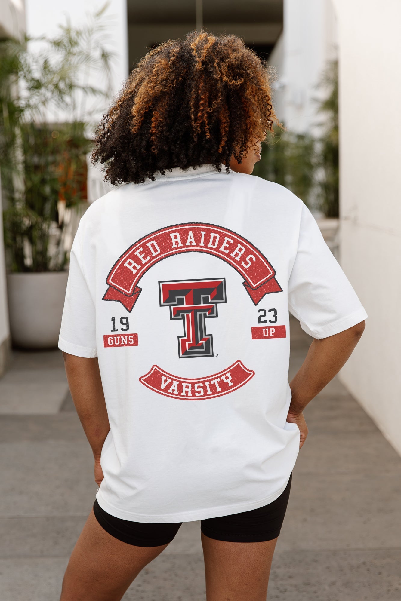 TEXAS TECH RED RAIDERS OUT OF BOUNDS OVERSIZED CREWNECK TEE