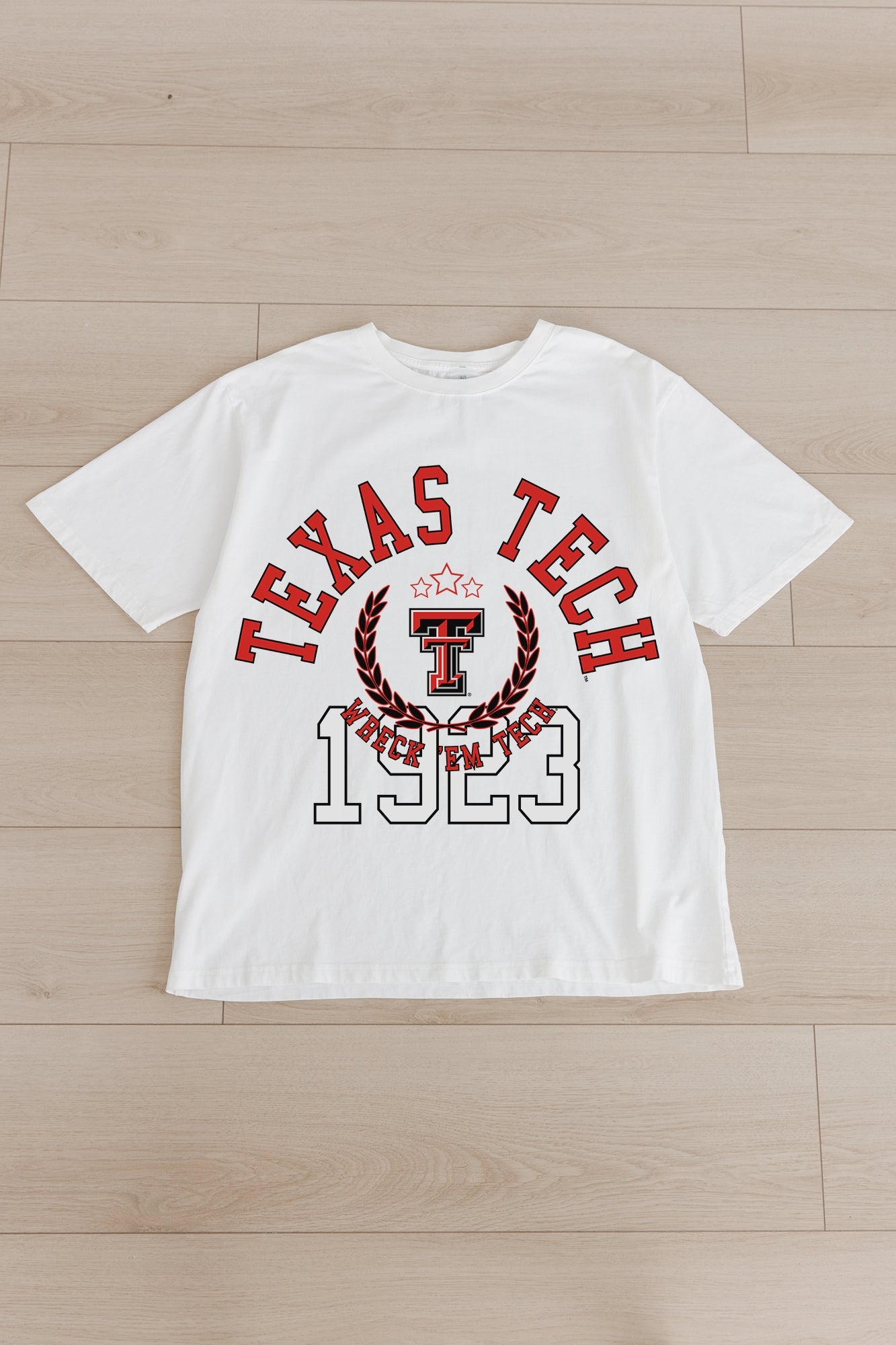 TEXAS TECH RED RAIDERS GO FOR TWO OVERSIZED CREWNECK TEE BY MADI PREWETT TROUTT