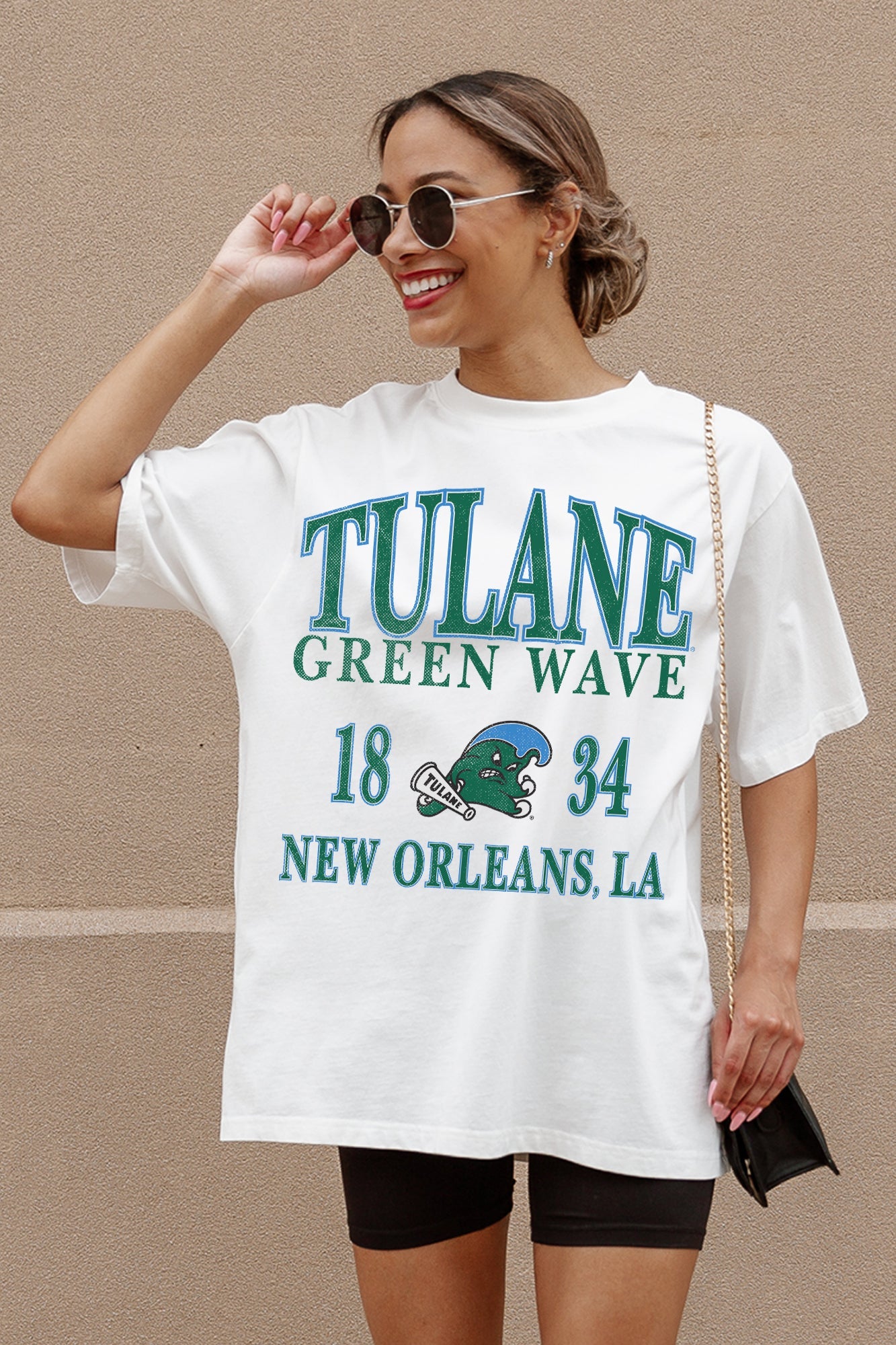 TULANE GREEN WAVE UNITY OVERSIZED CREWNECK TEE