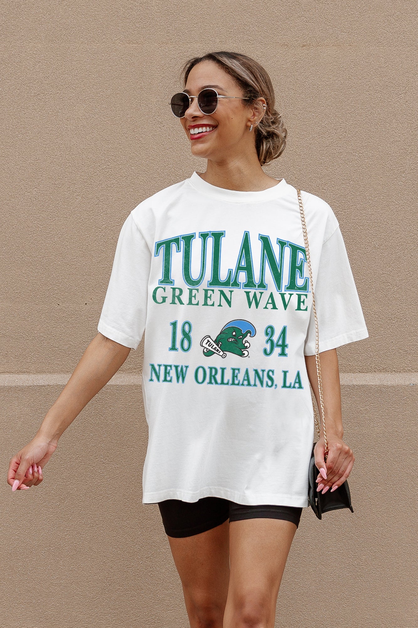 TULANE GREEN WAVE UNITY OVERSIZED CREWNECK TEE