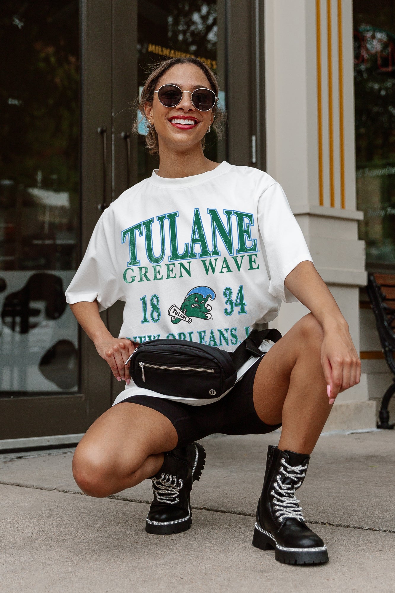 TULANE GREEN WAVE UNITY OVERSIZED CREWNECK TEE