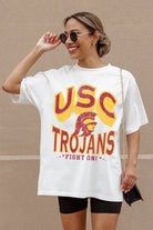 USC TROJANS SHAKEDOWN OVERSIZED CREWNECK TEE