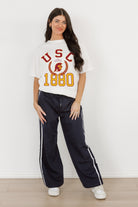 USC TROJANS GO FOR TWO OVERSIZED CREWNECK TEE BY MADI PREWETT TROUTT