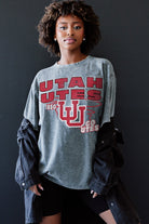 UTAH UTES KEEP THE LEAD OVERSIZED CREWNECK TEE