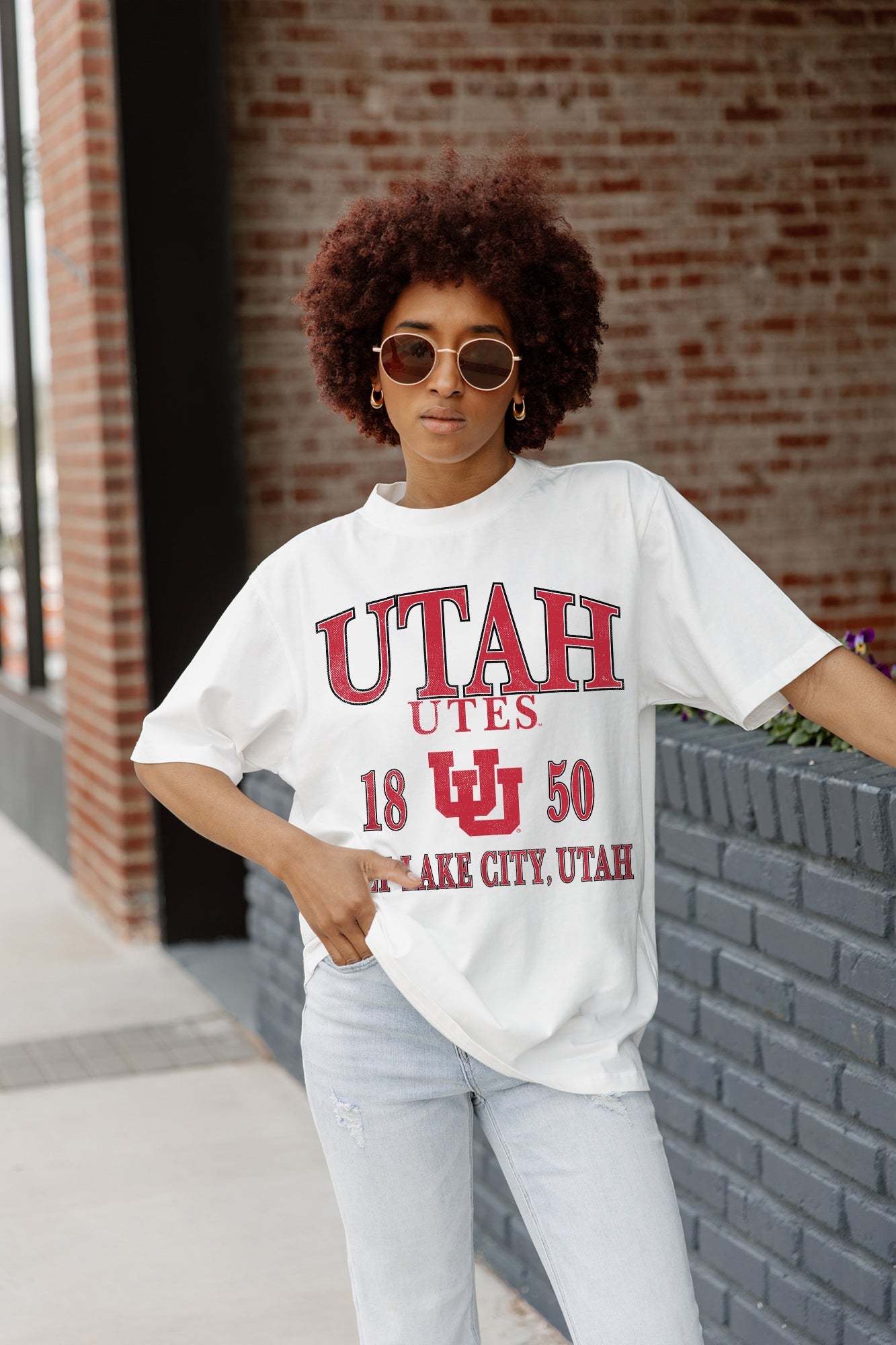 UTAH UTES UNITY OVERSIZED CREWNECK TEE