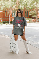 UTAH UTES THROWBACK OVERSIZED CREWNECK TEE