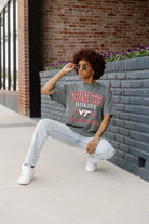 VIRGINIA TECH HOKIES DYNASTY OVERSIZED CREWNECK TEE