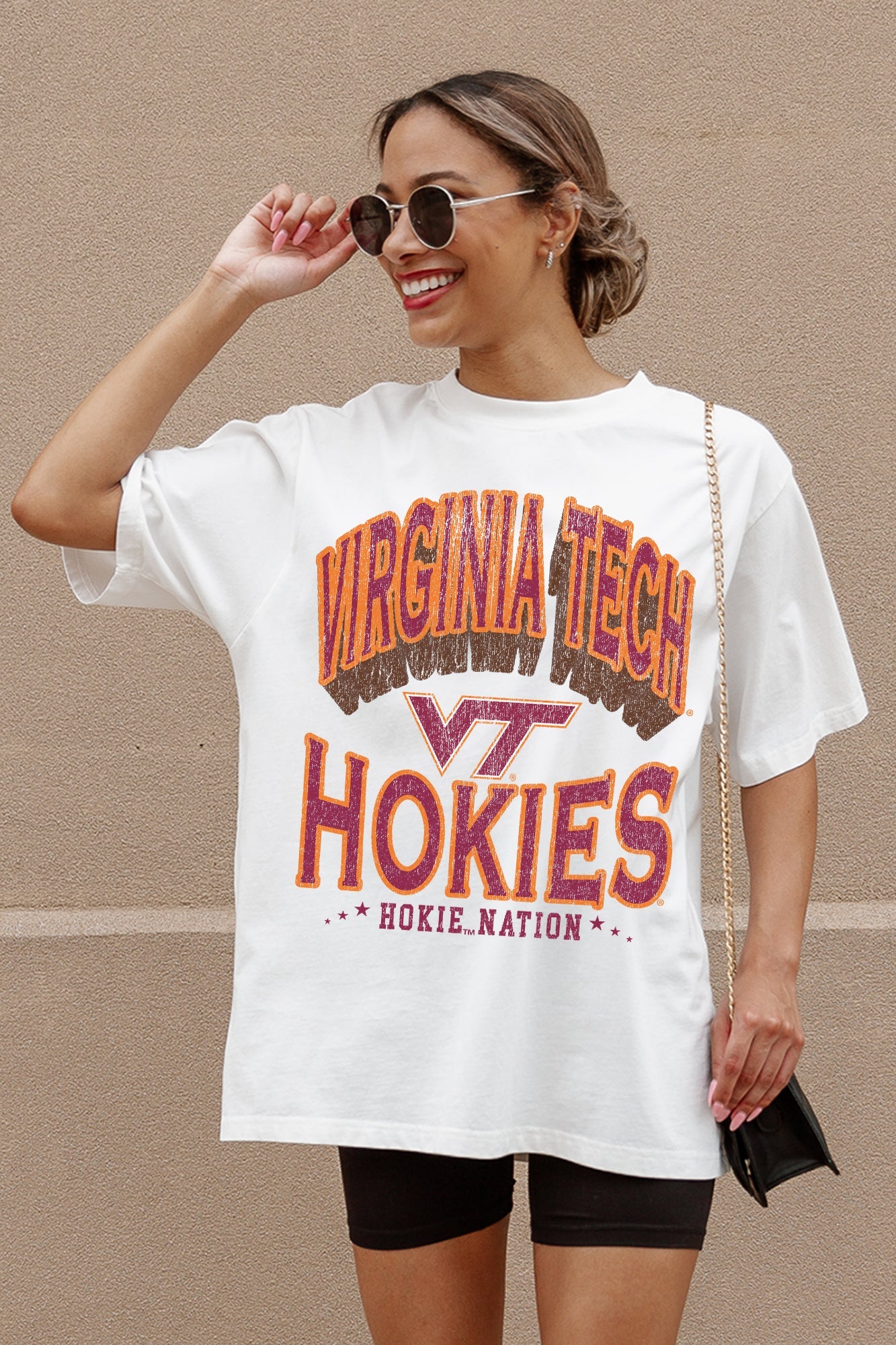 VIRGINIA TECH HOKIES SHAKEDOWN OVERSIZED CREWNECK TEE