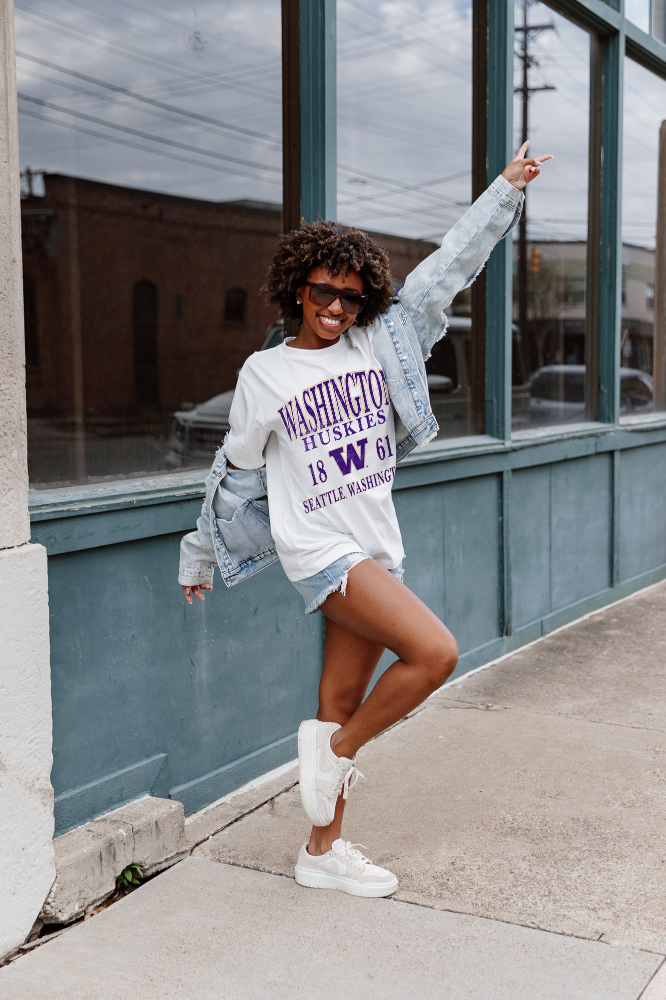 WASHINGTON HUSKIES UNITY OVERSIZED CREWNECK TEE