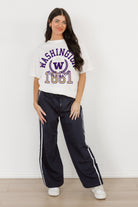 WASHINGTON HUSKIES GO FOR TWO OVERSIZED CREWNECK TEE BY MADI PREWETT TROUTT