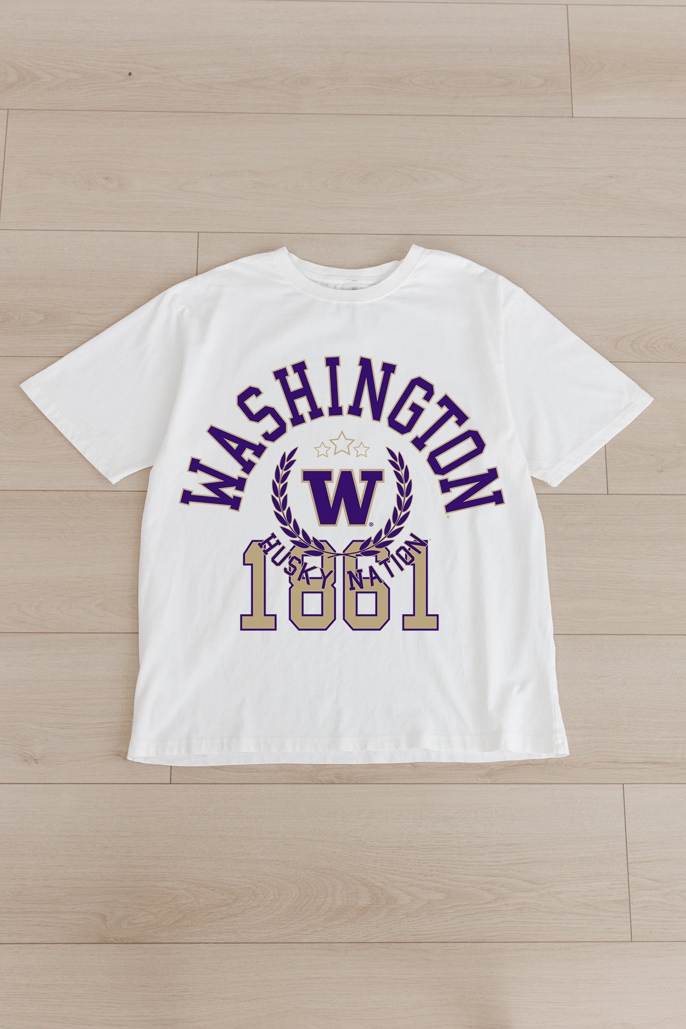 WASHINGTON HUSKIES GO FOR TWO OVERSIZED CREWNECK TEE BY MADI PREWETT TROUTT