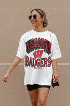 WISCONSIN BADGERS SHAKEDOWN OVERSIZED CREWNECK TEE