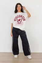 WISCONSIN BADGERS GO FOR TWO OVERSIZED CREWNECK TEE BY MADI PREWETT TROUTT