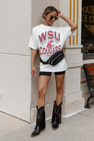 WASHINGTON STATE COUGARS SHAKEDOWN OVERSIZED CREWNECK TEE