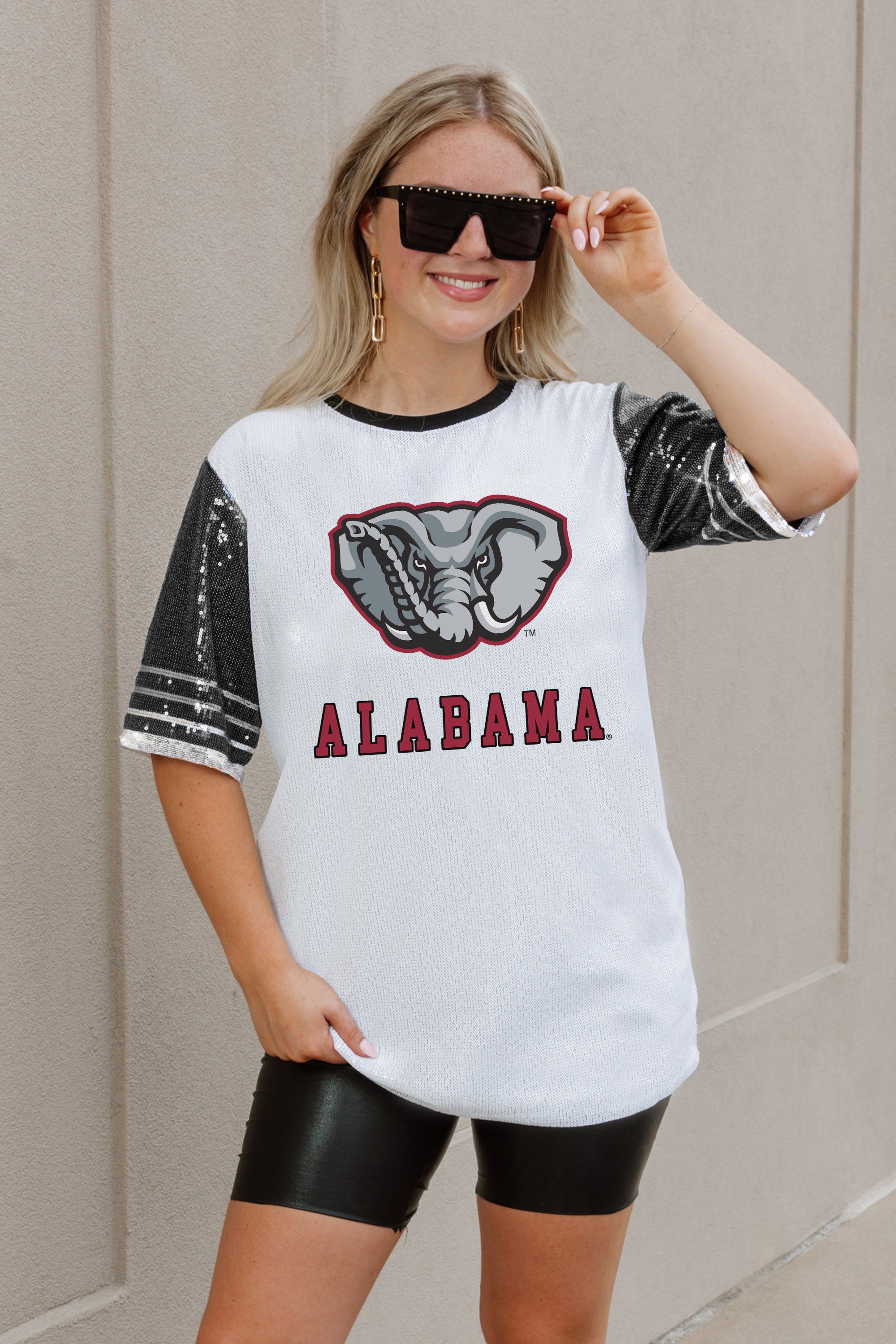 ALABAMA CRIMSON TIDE BLING IT FULL SEQUIN JERSEY DRESS