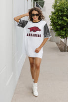 ARKANSAS RAZORBACKS BLING IT FULL SEQUIN JERSEY DRESS