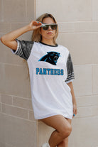 CAROLINA PANTHERS BLING IT FULL SEQUIN JERSEY DRESS