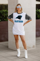 CAROLINA PANTHERS BLING IT FULL SEQUIN JERSEY DRESS