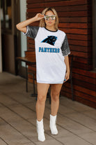 CAROLINA PANTHERS BLING IT FULL SEQUIN JERSEY DRESS