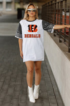 CINCINNATI BENGALS BLING IT FULL SEQUIN JERSEY DRESS