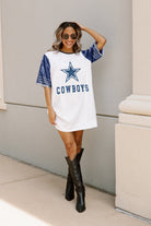 DALLAS COWBOYS CHIC CHAMPS FULL SEQUIN JERSEY DRESS